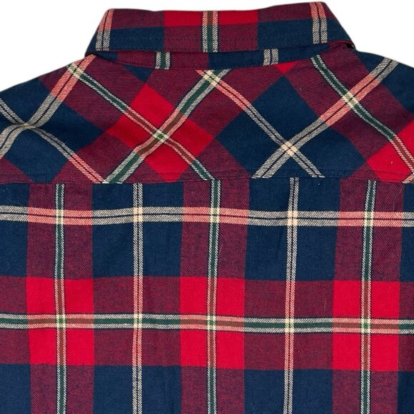 Berkley Jensen Men's Rio Red Blue Flannel Plaid Shirt Size XXL Long Sleeve NWT - Picture 8 of 12